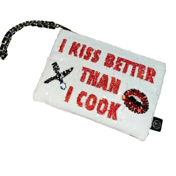 House of MUA MUA Sequin Clutch Wristlet Hand Embroidered Designer Italian Bag - Picture 10 of 16